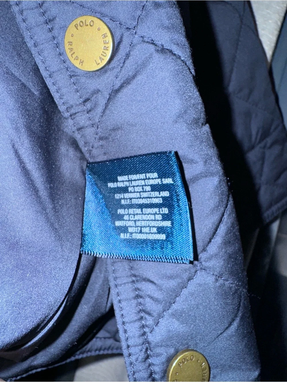Polo by Ralph Lauren Navy Quilted Puffer Jacket